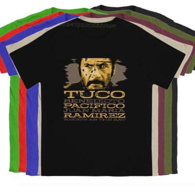 Mens T-Shirt Tuco Benedicto Pacifico Juan Maria Ramirez Crazy Cotton Tee Shirt Male The Good The Bad and The Ugly T-shirts