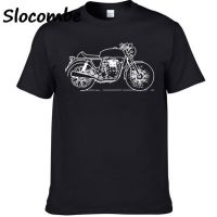 เสื้อยืดครอปเสื้อยืดผ้าฝ้าย พิมพ์ลาย Royal Enfield Continental Gt Stencil สําหรับผู้ชาย และผู้หญิงS-5XLS-5XL