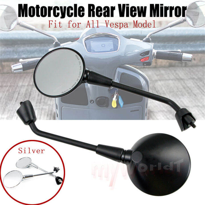 Motorcycle M8 Rearview Side Mirrors For Vespa GTS GTV 50 125 200 250