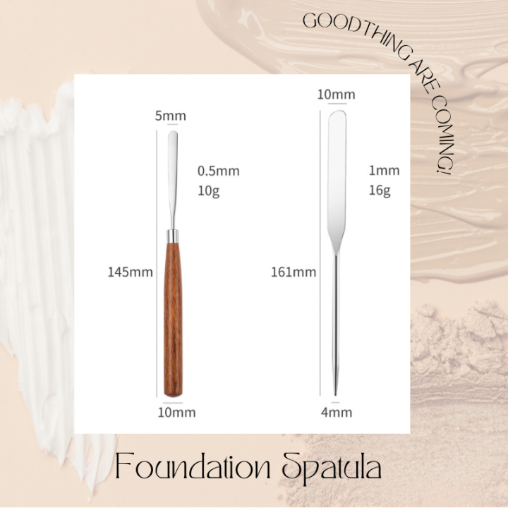 3029-พร้อมส่ง-foundation-spatula-ไม้พายลงรองพื้นขนาดเล็ก-ด้ามไม้-นวัตกรรมใหม่ของการลงรองพื้น-แบบช่างแต่งหน้าเกาหลี
