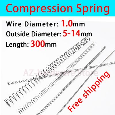 【LZ】bianyotang672 Compressed Spring Pressure Spring Wire Diameter 1.0mm Outer Diameter 5mm-14mm Length 300mm Release Spring Return Spring 1 Pcs