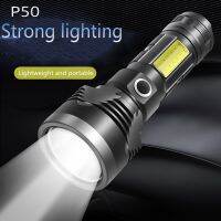 New P50 Multifunctional Rechargeable Flashlight LED Strong Light Handheld Flashlight Outdoor Camping Waterproof Emergency Light Rechargeable  Flashlig