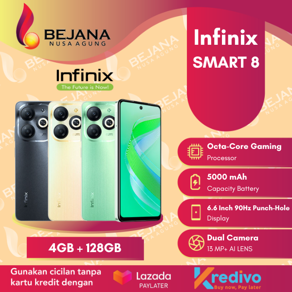 Infinix Smart 8 Ram 4gb Rom 128gb Garansi Resmi Lazada Indonesia