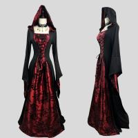 Color Cosplayer Halloween Women Dress Vintage Medieval Cosplay Costume Red Ghost Bride Dress Female Gothic Scary Clothes