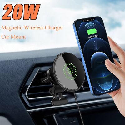 20W Magnetic Car Wireless Charger for iPhone 14 13 12 Pro Max Mini Air Vent Car Phone Holder Stand Fast Car Charging Station Car Chargers