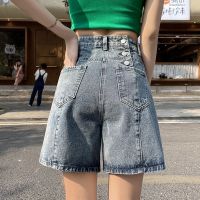 [COD] waist denim womens summer thin section 2022 new loose and a-line wide-leg trendy ins design sense