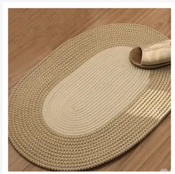 Traditional Racket Woven Imitation Rattan Clean Duster Carpet Rug