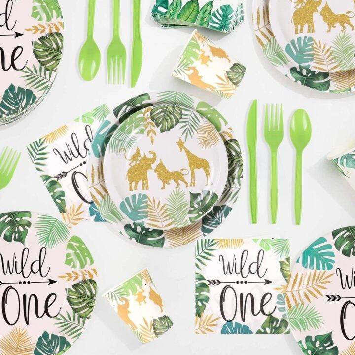 hot-qikxgsghwhg-537-wild-one-theme-party-ตกแต่ง-disposable-tableware-jungle-safari-theme-party-baby-shower-happy-birthday-party-ตกแต่ง-kids