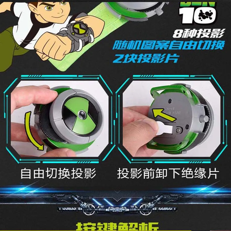 Ben10 Gashapon Children's Toy Teenage Hacker Projection Watch Cartoon  Transformation Device Luminous Voice Hand Office - Action Figures -  AliExpress