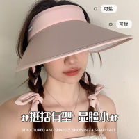 2023 New Sun Protection Hat Womens Uv Protection Summer Sun Hat Big Brim Cover Face Show Face Small Topless Hat