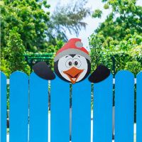 Christmas Ornaments Animal Fence Peeker Garden Decoration Outdoor Lawn Festivity Occasion