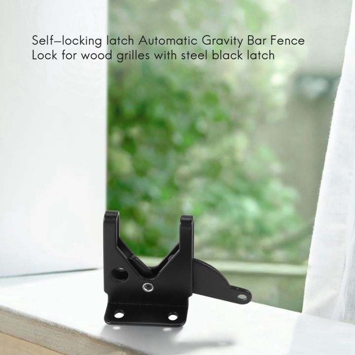 2pcs-self-locking-gate-latch-automatic-gravity-lever-fence-gate-lock-for-wood-fence-gate-door-latches-steel-black