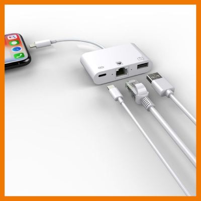HOT!!ลดราคา 3 in 1 Lightning Charger Adapter Lightning to Ethernet RJ45 Adapter OTG USB 3.0 Camera Reader Charger Cable ##ที่ชาร์จ แท็บเล็ต ไร้สาย เสียง หูฟัง เคส Airpodss ลำโพง Wireless Bluetooth โทรศัพท์ USB ปลั๊ก เมาท์ HDMI สายคอมพิวเตอร์