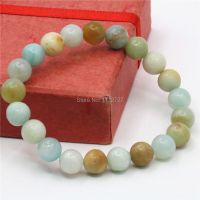 เครื่องประดับ8มม. สร้อยข้อมือลูกปัดหินอาเกตสร้อยข้อมือหินสีจาก Amazonite ธรรมชาติของขวัญคริสต์มาสเด็กสาวเครื่องประดับทำหินแฟชันผู้หญิง