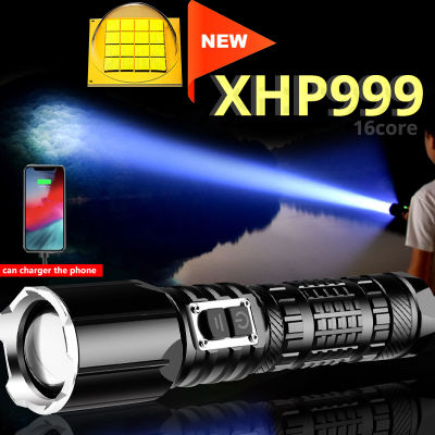 20212000000 LM XHP999 High Power LED Flashlight Powerful Torch XHP199 Rechargeable Tactical Flash Light 26650 Usb Camping Lamp XHP99