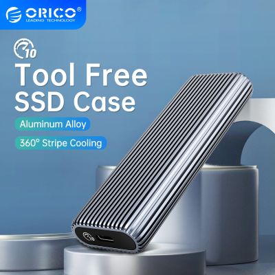 ORICO Tool Free M2อลูมิเนียมฟรี NVMe SSD Enclosure 10Gbps PCIe Type C เคส SSD M.2 NVMe M เคสโซลิดสเตทไดรฟ์ UASP | กล่อง HDD | - AliExpress