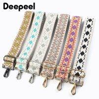 Deepeel 5cm Wide Womens Embroidered Bag Strap for Crossbody One-shoulder Adjustable All-match Replacement Straps Accessory