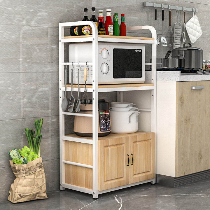 Kitchen shelf floortofloor multilayer microwave cooker storage