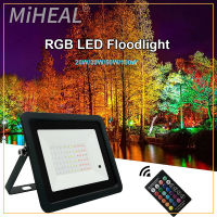 MIHEAL 2021ไฟฟลัดไลท์ RGB LED 20W 30W 50W 100W ไฟกลางแจ้ง RGB สปอตไลท์ไฟ LED IP68เครื่องล้างผนังพร้อมรีโมทคอนโทรล