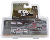 Greenlight 1/64 Hitch &amp; Tow Series 28 - 1964 Dodge D-100 with Tandem Car Trailer 32280-A