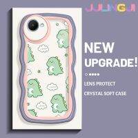 Jlingji เคสสำหรับ Realme C30 C30s Narzo 50i Prime เคสการ์ตูน Happy Little Monster Wave แบบดั้งเดิมเคสโทรศัพท์ลวดลายขอบซิลิโคนเหลวคลุมทั้งหมดเลนส์เคสตัวปกป้องกล้องถ่ายรูปเคสฝาหลังเคสนิ่ม