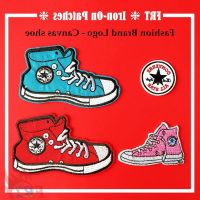 COD DSFGERERERER ☸ Fashion Brand Logo - Canvas Shoe Patch ☸ 1Pc Diy Sew on Iron on Badges Patches（FBL-KW001）