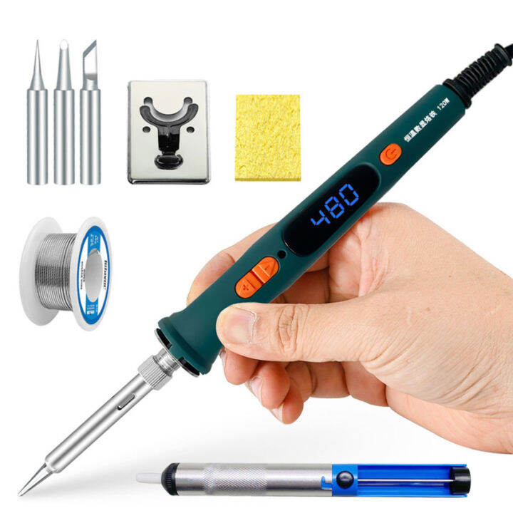 120W Digital Soldering Iron Kit Repair Soldering Tool Set Electric