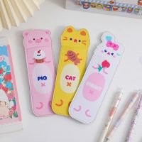 +【； 1Pcs Cute Cartoon Pencil Case Book Notebook Elastic Band Pen Clip Portable Office Meeting Laptop Pen Holder School Supplies