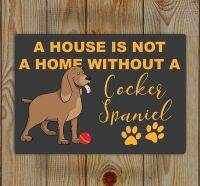 Cocker Spaniel Tin Sign-ศิลปะผนังโลหะย้อนยุคสำหรับคนรักสุนัข