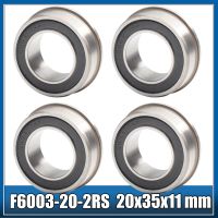 F6003 F6003RS Bearing F6003-20-2RS 20*35*11 mm ( 4 PCS ) Flange Ball Bearings F6003-RS Garden Cart Wheel Bearing Axles  Bearings Seals