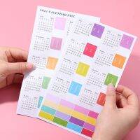 MIOSHOP New Monthly Calendar Index Stickers Candy Colors Scrapbooking Paper Calendar Tab Stickers Memo Pad Page Stickers Note Paper DIY Crafts Self Adhesive 2022 Bookmark