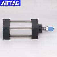 AirTac สวิตช์กระบอกสูบอากาศมาตรฐานโลหะอะลูมิเนียมผสมคู่ของแท้ขนาด80มม. SC80X25X50X75X100X125X150X175X200สวิตช์ไฟ