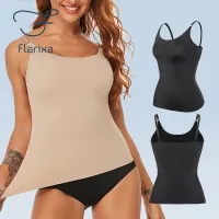 【LZ】 Flarixa Shapewear sem costura para mulheres tops de controle de barriga colete shaper do corpo cueca emagrecedora camisola elástica para modelar o corpo nova