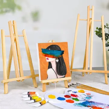 Natural Solid Wood Tripod Easel Display Painting Stand Card Canvas
