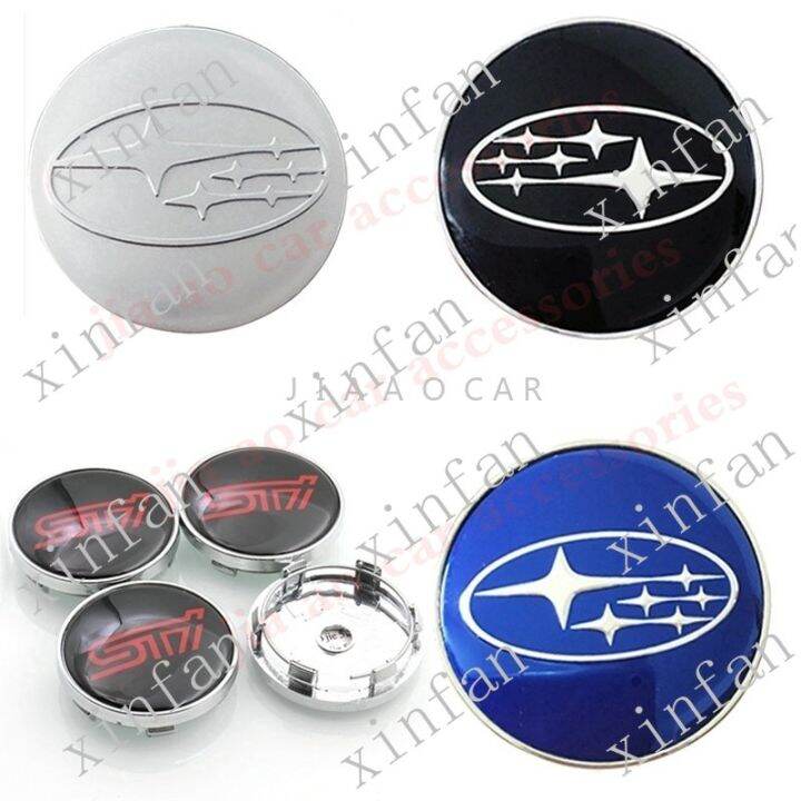 XINFAN 4pcs/set 60mm Converted Car Wheel Center Hub Caps for Subaru Forester Impreza STI Legacy
