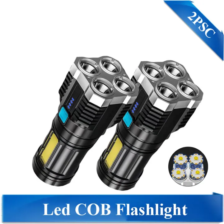 （BUY 1 TAKE 1) 4 LED super bright flashlight USB rechargeable