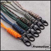 WUXU 10 รูปแบบ มีความแข็งแรงสูง ป้องกันตัวเอง พวงกุญแจ Paracord หัวเข็มขัดหมุนได้ พวงกุญแจ สายร่มชูชีพ