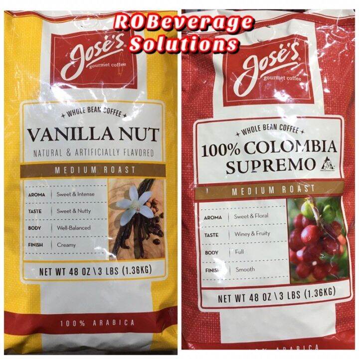 Jose's Organic French Roast/ Vanilla Nut / Colombia Supremo Coffee