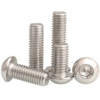 Round head allen M5 size bolt button type male screw thread inner hexagon socket 304 stainless steel fasteners