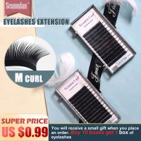 Seamulan Eyelashes Extensions Matte Black High Quality J/B/C/D/M Curl Volume Lashes Natural Soft Individual False Mink Lashes Cables Converters