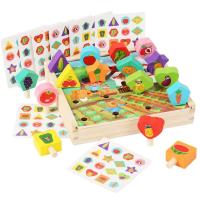 Wooden Montessori Toys Fruit &amp; Vegetables Kitchen Set with Cards Wooden Montessori Toys for Toddlers Learning Activities Sorting Box Educational Toys trendy