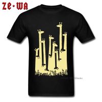 Giraffe Double Vision Tshirt Slim Fit T Shirts For Men All Cotton NEW YEAR DAY Tops &amp; Tees T-shirts Short Sleeve Company Clothes