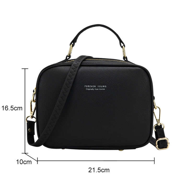 กระเป๋าใต้วงแขนหนัง-pu-กระเป๋าแฟชั่นเกาหลีกระเป๋ามีที่จับด้านบนเรียบง่ายความจุขนาดใหญ่สีทึบอเนกประสงค์สำหรับเดินทางซื้อของ