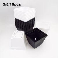 Avilable Thicken Mini Flower Pots Planters Plastic Creative Small Square Nursery Pot Garden Desk Home Office Decoration Bag Accessories