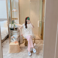 ฤดูร้อนแขนสั้นผู้หญิงขนาดใหญ่ชุดนอนชุดนอนชุดนอนเลานจ์ Homewear Loungewear บ้านเสื้อผ้าชุดนอน6XL Pj