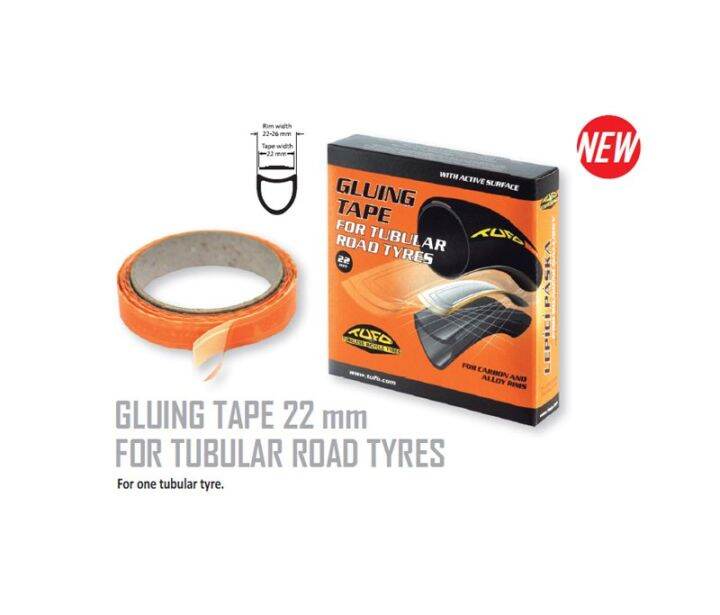 tufo-เทปติดขอบล้อยางฮาล์ฟขนาด-22mm-tufo-road-gluing-tape-ไม่มีกาวเหนอะหนะขณะลอก-1-กล่อง-สามารถใช้ได้-1-ล้อ-จำนวน-1-ชิ้น-นำเข้าจาก-czech-republic