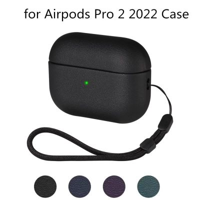 Case สำหรับ Airpods Pro 2รุ่นหรูหรา PU หนัง Pro2 Airpods 2022อุปกรณ์เสริมหูฟังกับ Landyard สำหรับ Airpod Pro 2nd Case