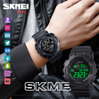 SKMEI 1583 ชายนาฬิกากีฬาDual Timeนาฬิกาปลุกรายชั่วโมงTimed Reminder Chronographปฏิทินนับถอยหลัง 50Mกันน้ำ