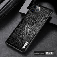 Langsidi Genuine Leather Case For Iphone 13 12 11 Pro Max Mini Shockproof Back Cover Fundas For Iphone Xr Xs Max SE 8 7 plus