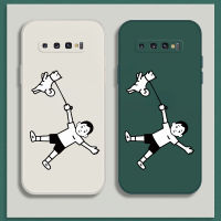 เคส Samsung Galaxy S10 Plus Case การ์ตูนด็อก เคสกันกระแทกซิลิโคนเหลวแบบเต็มรูปแบบต้นฉบับสี่เหลี่ยมจัตุรัสตัวป้องกันกล้องด้านหลัง